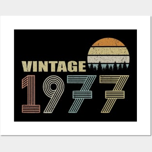 43th Birthday Gift Vintage 1977 Classic Men Women Posters and Art